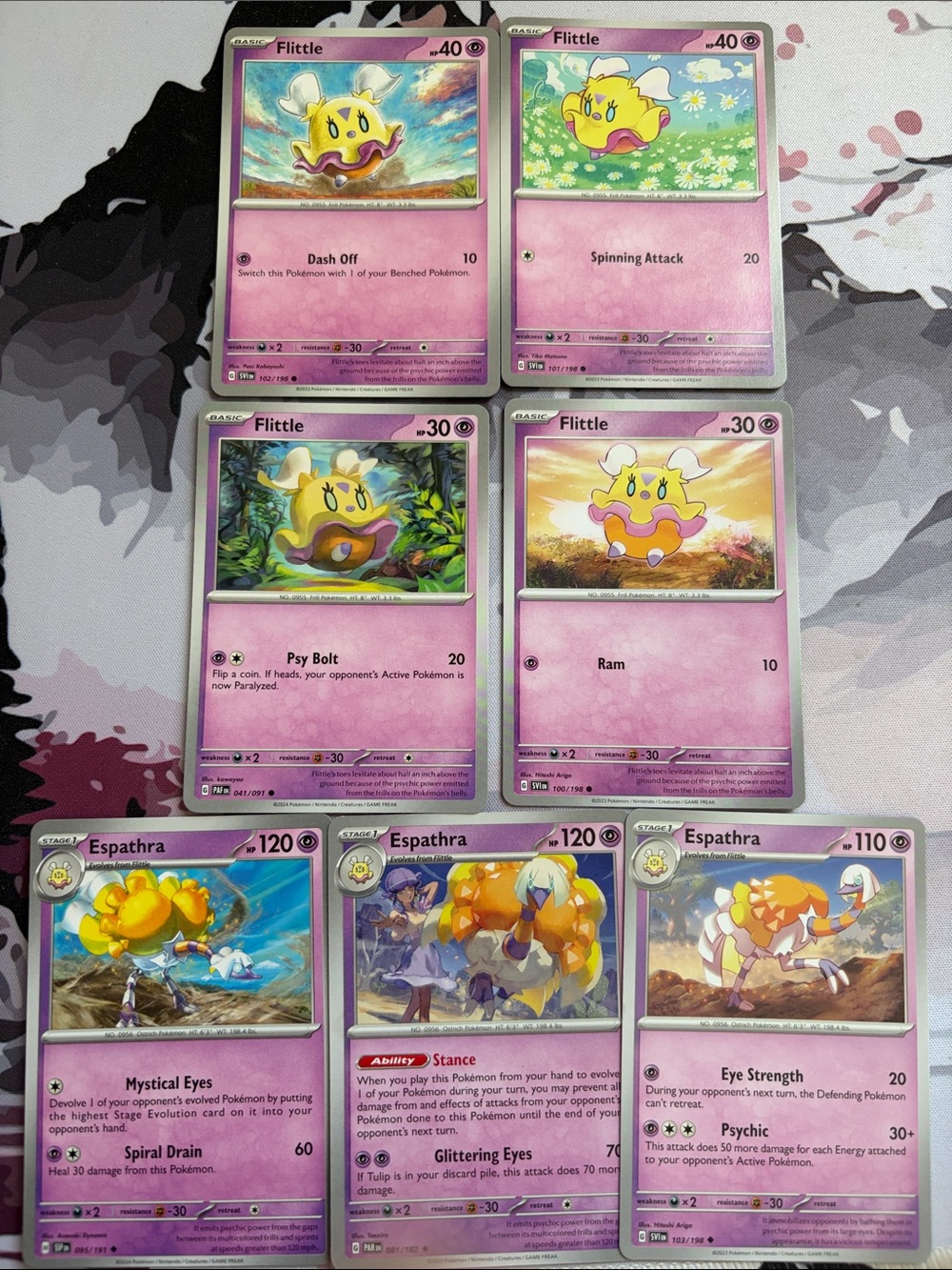 Flittle & Espathra Collection Lot | 7 Pokémon Cards | ✨5/$25✨